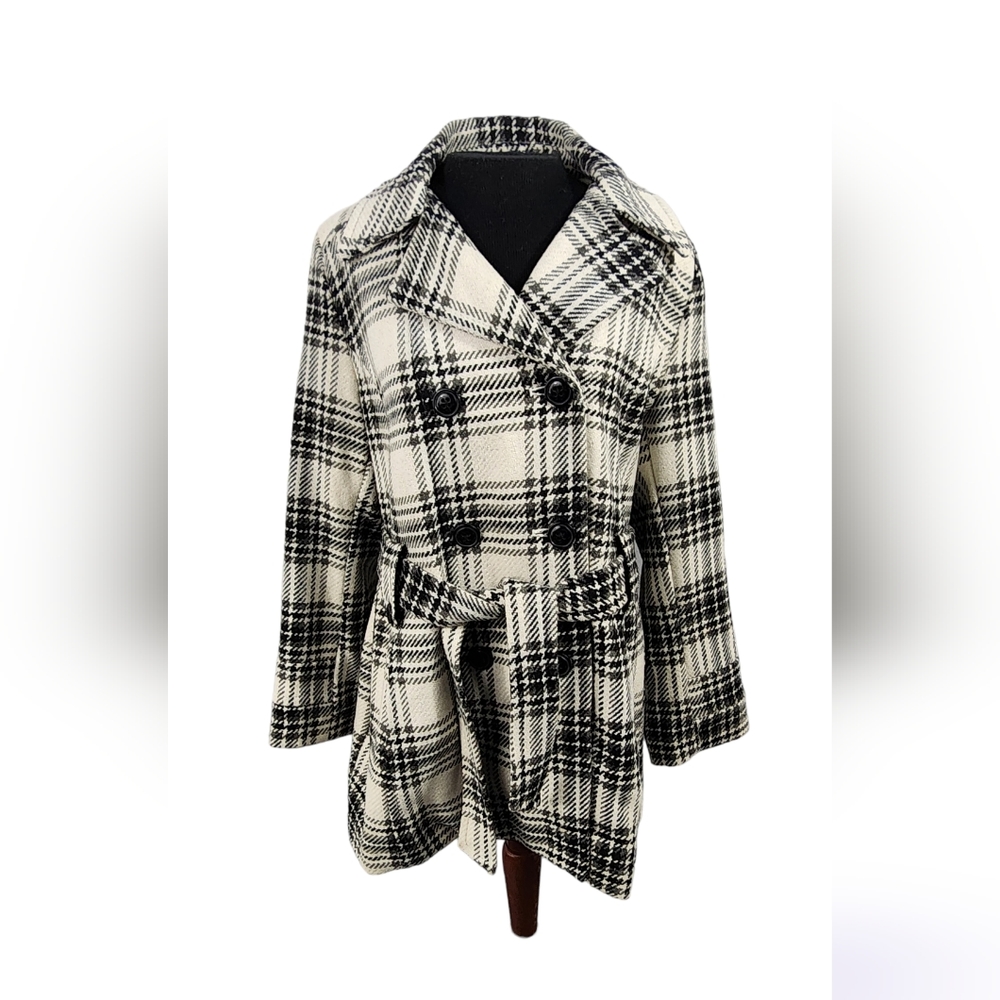 Croft & Barrow Button Coat With Belt Women's Large Petite